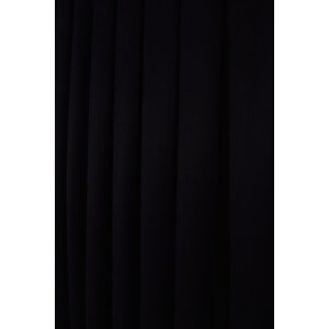 Siyah Düz Ada Fon Perde V-33 Tek Kanat 1x3 Sık Pile 270x250 cm