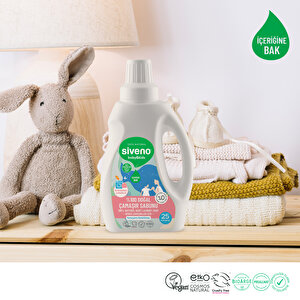 Siveno %100 Doğal Bebek Çamaşır Sabunu Yumuşatıcı Gerektirmez Bitkisel Deterjan Konsantre Vegan 750 Ml