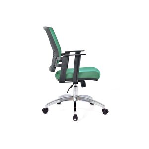 Dekormila Sante Yeşil Fileli Krom Çalışma Koltuğu Ofis Koltuğu