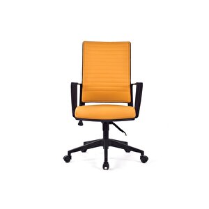 Dekormila Magenta Turuncu Deri Pls Çalışma Koltuğu Ofis Koltuğu