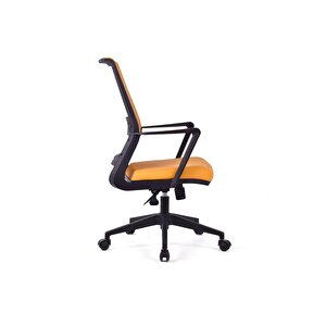 Dekormila Magenta Turuncu Deri Pls Çalışma Koltuğu Ofis Koltuğu
