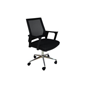 Dekormila Tuti Fileli Çalışma Koltuğu Ofis Koltuğu Büro Koltuğu Krom Ayak