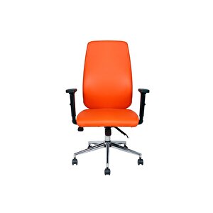 Dekormila Kahel Deri Çalışma Koltuğu Ofis Koltuğu