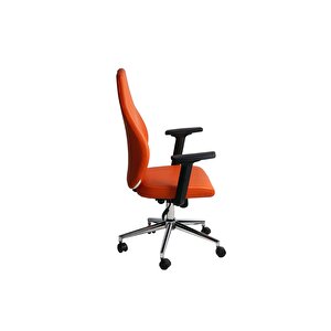 Dekormila Kahel Deri Çalışma Koltuğu Ofis Koltuğu