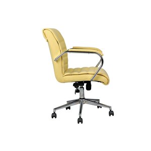 Dekormila Anfibi Yellow Kumaş Çalışma Koltuğu Personel Koltuğu