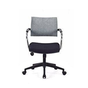 Dekormila Sahra Siyah-gri Pls Çalışma Koltuğu Ofis Koltuğu