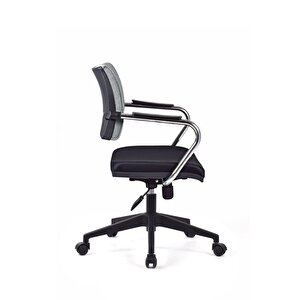 Dekormila Sahra Siyah-gri Pls Çalışma Koltuğu Ofis Koltuğu