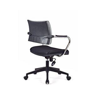 Dekormila Sahra Siyah-gri Pls Çalışma Koltuğu Ofis Koltuğu