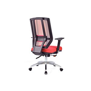 Dekormila Bianca Kırmızı Fileli Çalışma Koltuğu Ofis Koltuğu