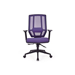 Dekormila Bianca Mor Deri Çalışma Koltuğu Ofis Koltuğu
