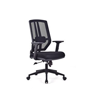Dekormila Sera Siyah Pls Fileli Çalışma Koltuğu Ofis Koltuğu