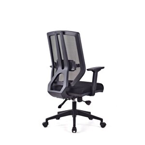 Dekormila Sera Siyah Pls Fileli Çalışma Koltuğu Ofis Koltuğu