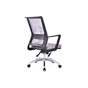 Dekormila Magenta Gri Deri Çalışma Koltuğu Ofis Koltuğu Büro Koltuğu Ofis Sandalyesi