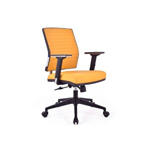 Dekormila Mita Turuncu Deri Pls Deri Çalışma Koltuğu Ofis Koltuğu