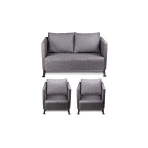 Dekormila Grey Ikili Kanepe Takımı