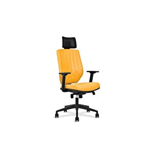 Dekormila Fusion Yellow Deri Yönetici Koltuğu