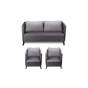Dekormila Grey Üçlü Bekleme Koltuk Takimı