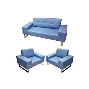 Dekormila Pink Blue Ofis Oturma Grubu