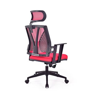 Dekormila Savona Kırmızı Fileli Pls Makam Koltuğu Ofis Koltuğu