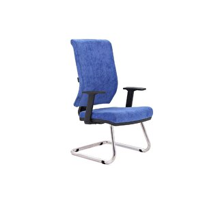 Dekormila  Ageta Mavi Kumaş Ofis Koltuğu