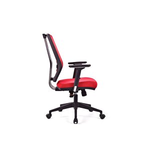 Dekormila Sera Kırmızı Pls Fileli Çalışma Koltuğu Ofis Koltuğu