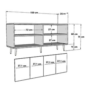 Hookct (kb150) Konsol Beyaz-Gümüş