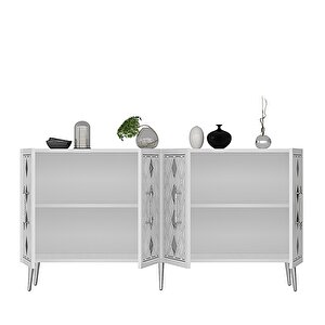 Domect (kb150) Konsol Beyaz-Gümüş