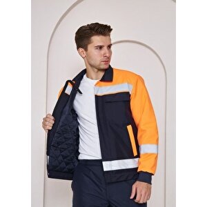 Orange Safety Soğuk Hava Montu Su Ve Rüzgar İticili Turuncu