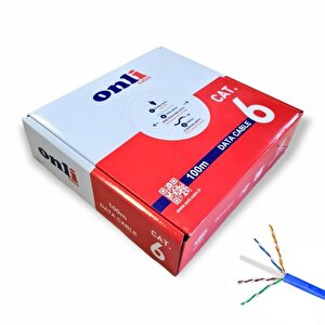 23awg Utp Cat6 Network Kablosu Mavi 100mt Yerli Üretim