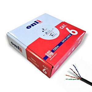 23awg Utp Cat6 Network Kablosu Siyah 100mt Yerli Üretim