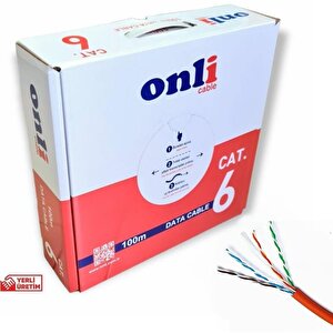 23awg Utp Cat6 Network Kablosu Turuncu 100mt Yerli Üretim