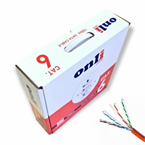 23awg Utp Cat6 Network Kablosu Turuncu 100mt Yerli Üretim