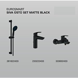 Eurosmart Sıva Üstü Mat Siyah Set - 333002433set