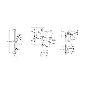 Eurosmart Sıva Üstü Mat Siyah Set - 333002433set