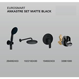 Eurosmart Ankastre Set Mat Siyah - 194502433set