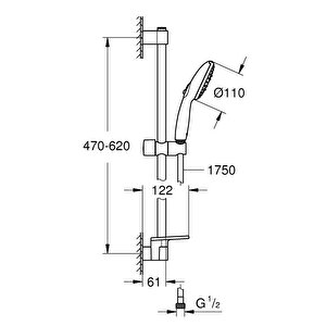 Grohe Tempesta 110 Duş Seti 3 Akışlı Rain,jet,massage - 27927003