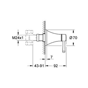 Grandera Ankastre Stop Valf - 29420ig0