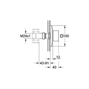 Grohe Allure Brilliant Ankastre Stop Valf Br. Hard Graphite - 29398al0