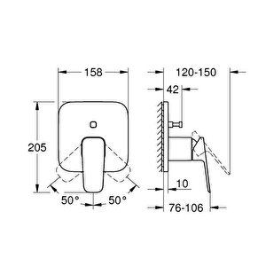 Grohe Cubeo Ankastre Banyo/duş Bataryası - 1017782430