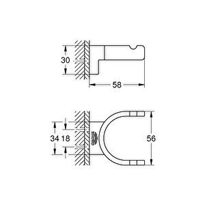 Selection Çift Havlu Askısı Hard Graphite - 41049a00