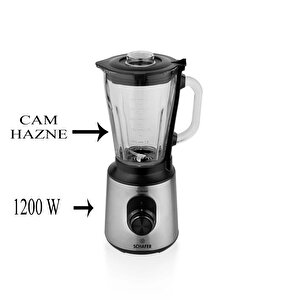 Cam Sürahi Blender Buz Kırıcılı İnox Gövde 1200 W