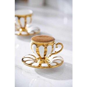 Acar Karius Gold 6'lı Kahve Fincan Takımı Hxf-06876