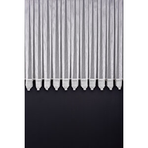 Tül Perde Dantelli V7 Ds:14328 1x3 Sık Pile 1. Kalite Kırık Beyaz 260x250 cm