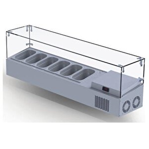 Set Üstü Saladbar Cam Kapak Gn 1/4-150: 6 Adet