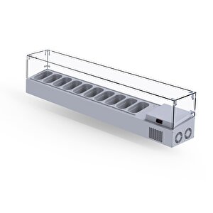 Set Üstü Saladbar Cam Kapak Gn 1/4-150: 10 Adet