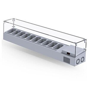 Set Üstü Saladbar Cam Kapak Gn 1/4-150: 10 Adet