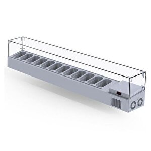 Set Üstü Saladbar Cam Kapak Gn 1/4-150: 12 Adet