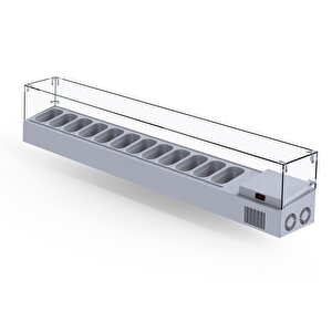 Set Üstü Saladbar Cam Kapak Gn 1/4-150: 12 Adet