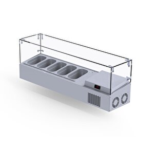 Set Üstü Saladbar Cam Kapak Gn 1/4-150: 5 Adet