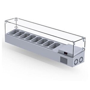 Set Üstü Saladbar Cam Kapak Gn 1/4-150: 8 Adet